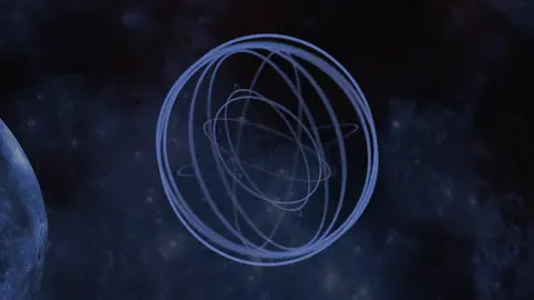 Blue forms shifting through a smooth abstract loop.