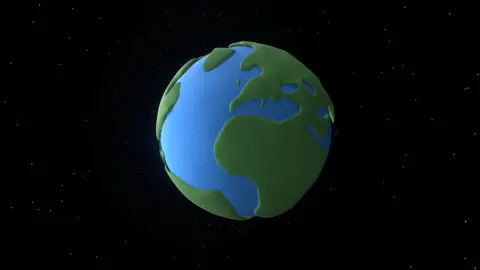 A distant planet turning in silence.