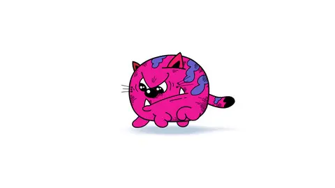A thoroughly unimpressed cat, animated on loop.