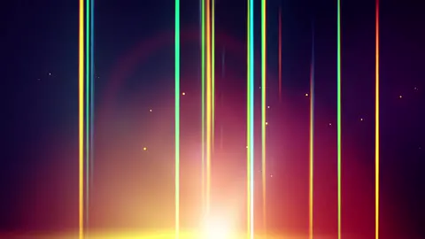 Soft lights moving through a deep abstract field.