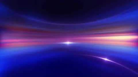 Plasma light folding and stretching on loop.
