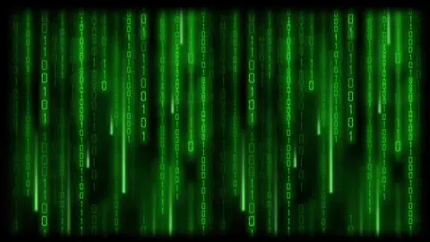 Green figures scrolling like a live market feed.