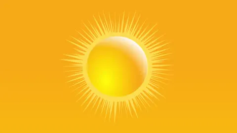 A yellow star turning slowly in three dimensions.