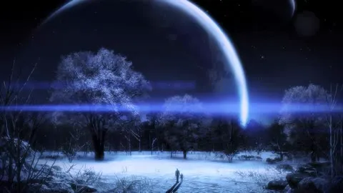 A lone figure looking out across the stars.