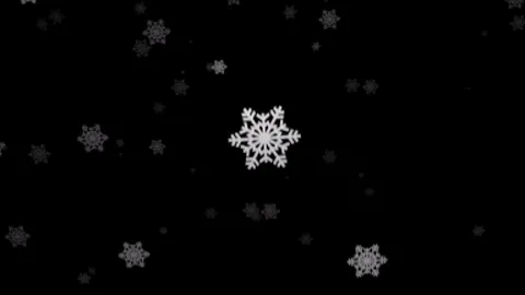 Snowflakes falling gently through a still winter sky.